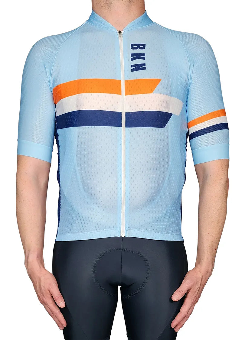 VENTOU STRIPES PRO JERSEY LIGHT BLUE/ORANGE